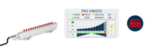 Der PRO IONIZER zeigt eine rote Status-LED und eine gelbe Pollution-LED an. Dies signalisiert eine erkannte Verschmutzung über dem festgelegten Fehlerlevel. Zur Sicherheit erfolgt eine automatische Abschaltung, wodurch keine Ionisierung mehr stattfindet. Die patentierte Performance Control ermöglicht die genaue Überwachung und automatische Reaktion auf Verschmutzungen an den Entladekomponenten
